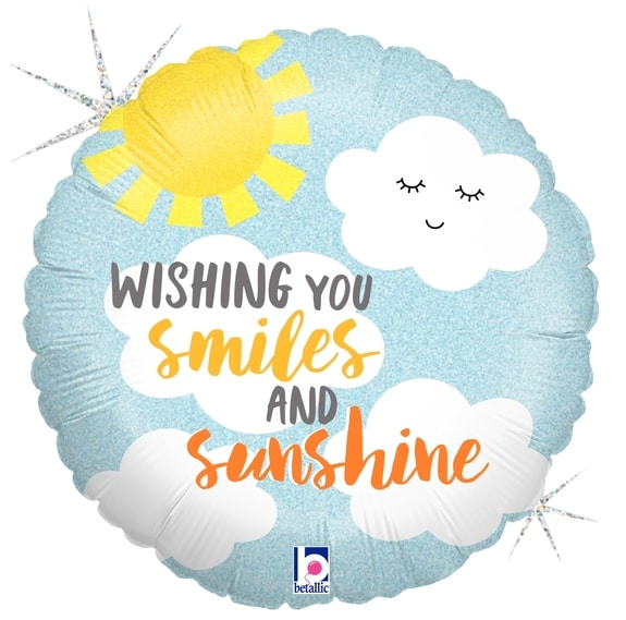 Smiles & Sunshine Mylar, 21MYL-012 (local dlv only)